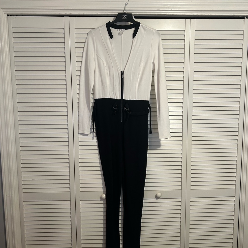 Black and White Color Block Jumpsuit, Never Worn, Size Medium